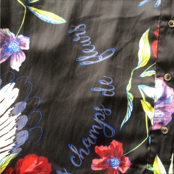 FREE PEOPLE SILKY NIGHTS FLORAL BLOUSE SMALL - Picture 9 of 15